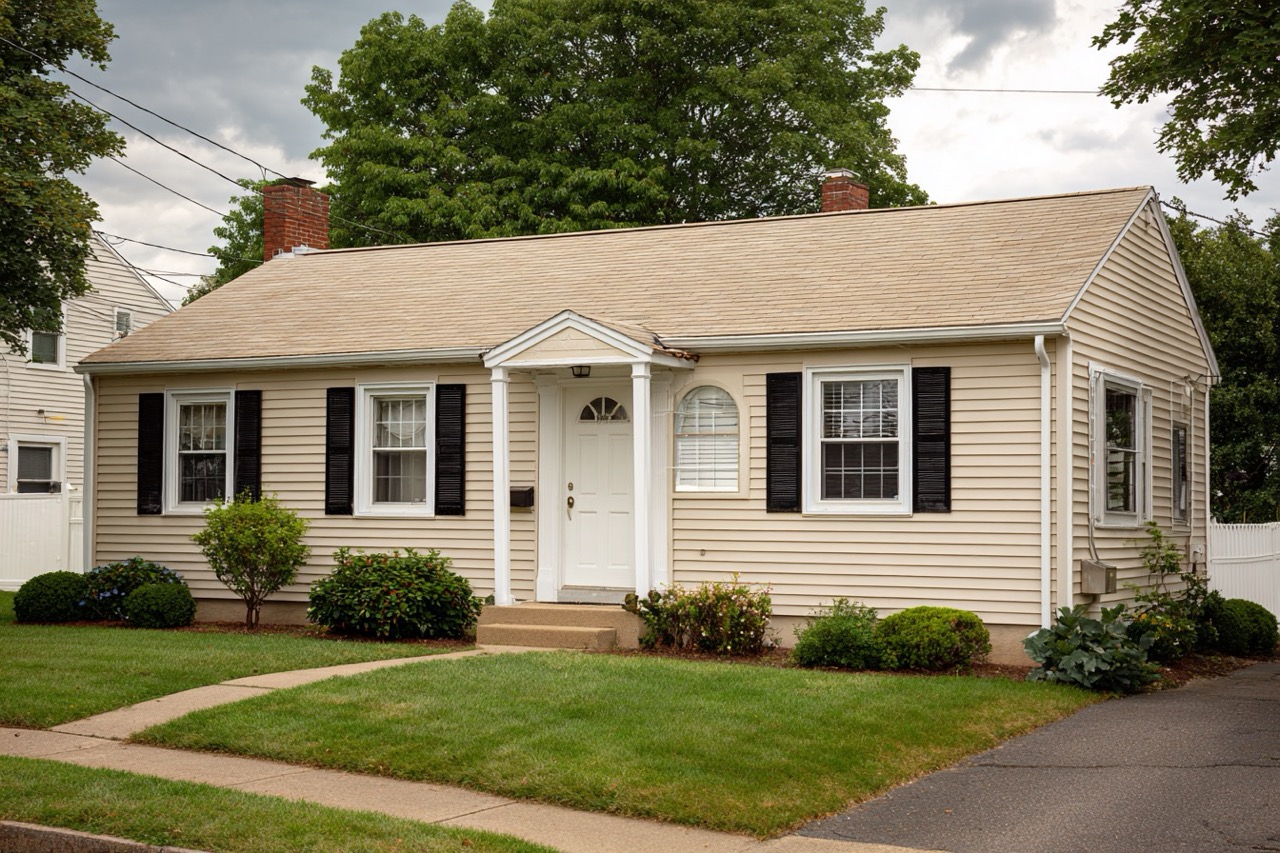 Divorce real estate sale Massachusetts featuring typical ranch style home