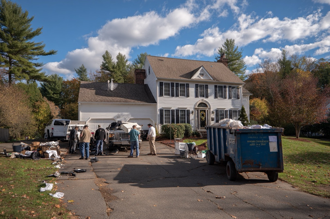 Massachusetts home cleanout hoarder property