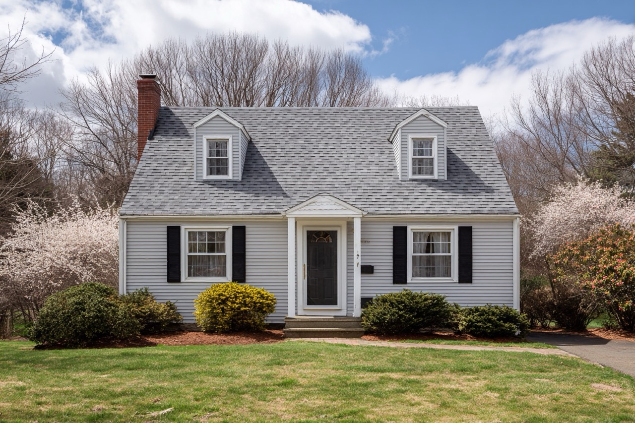 Massachusetts marital home sale showing cape cod style architecture