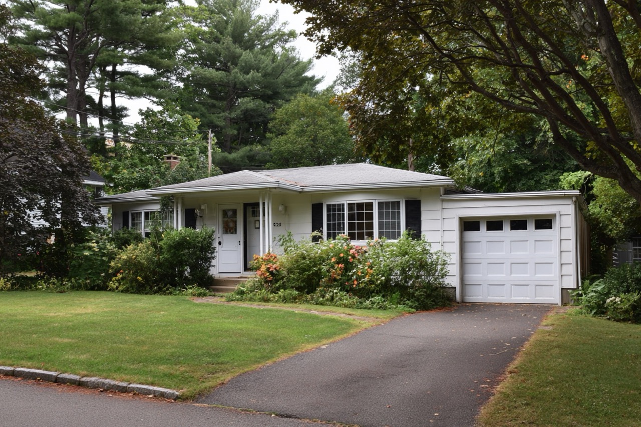Ranch style house in Massachusetts listed for probate sale