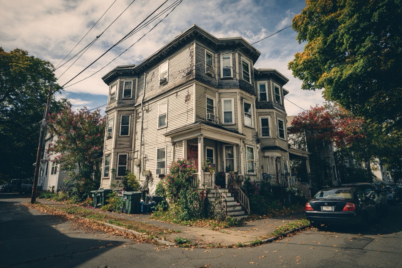 Massachusetts foreclosure prevention triple decker house