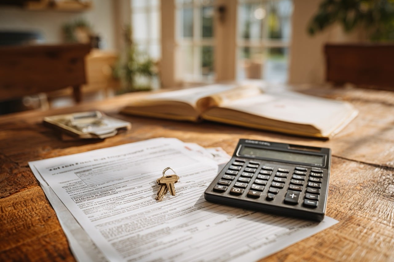 Tax documents and paperwork for Massachusetts house sale